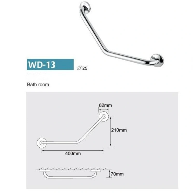 Stainless Steel 304 Bathroom Handle Toilet Grab Bar