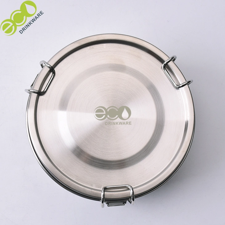 GF007 2000ml Wholesale Round 304 Stainless Steel Food Container Lunch Box