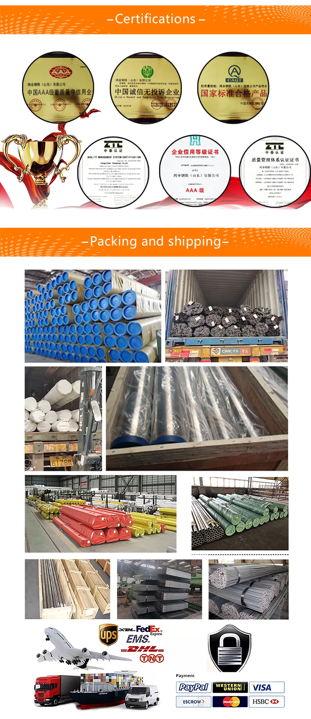 Large Stock and Customized Metal Rod 17-4pH Stainless Steel Round Bar