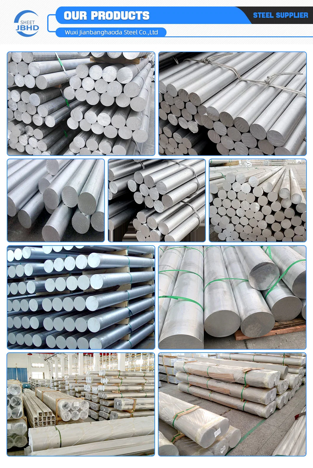 Extruded Smooth T3 T8 2024 5052 5083 6061 6082 7075 Round Square Flat Aluminum Rod/Bar