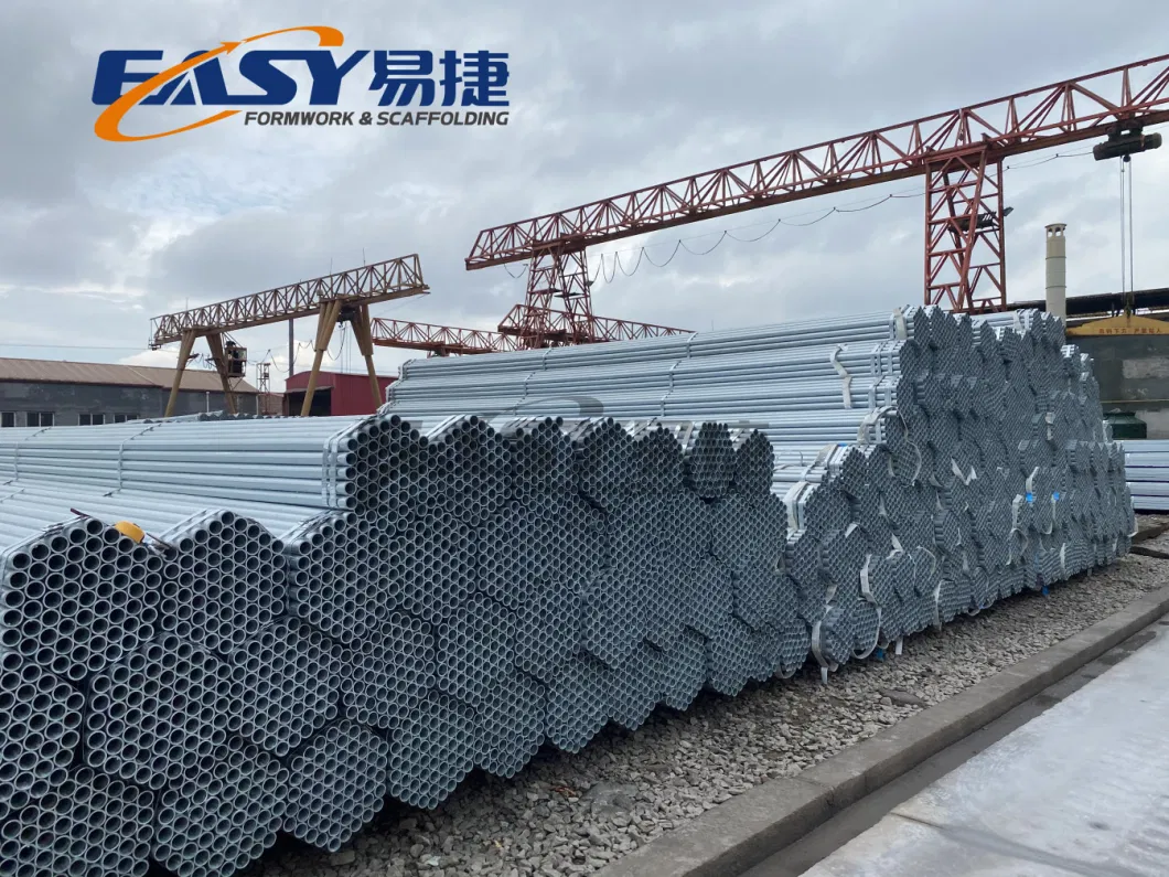 Easy Scaffolding 1/2&quot;-24&quot; BS1139 British Steel Scaffold Black Round/Hollow Section Tube Prices Hot DIP Galvanized Metal Gi Pipes Scaffolding Tube