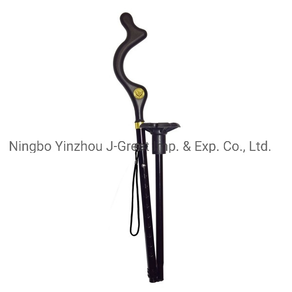 New Design Foldable Adjustable Aluminum Cane Elderly Walking Stick (JGM0019)