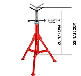 High Quality Telescopic V-Head Pipe Stand Pipe Jack Stand