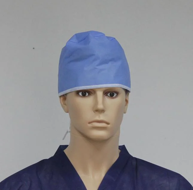 Box-Packed Disposable Surgical Head Cover Spunlace Surgeon Spunlace Round Cap