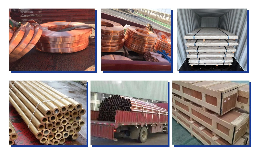 99.99% Pure C11000 C12200 C2100 C21000 Cuzn5 CZ125 H95 T2 Brass Round Flat Busbar Copper Bar Manufacturer