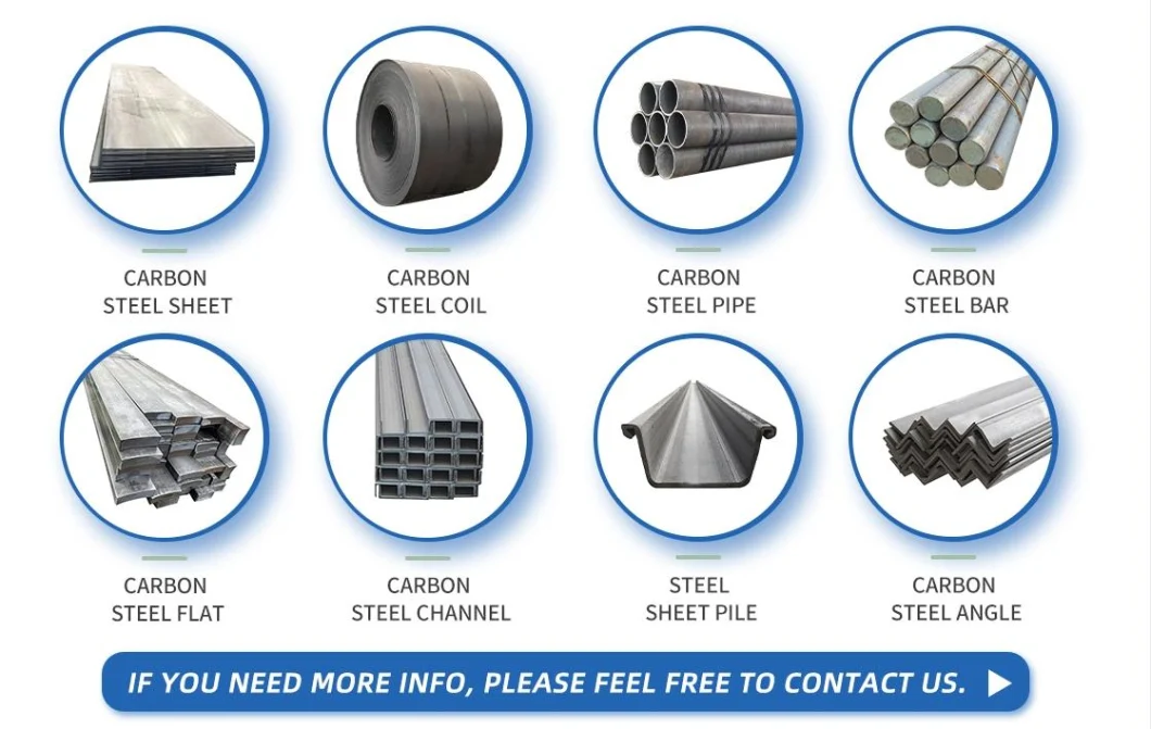 Q235 Ss400 A36 En8 Ck45 Carbon Alloy Steel Round Bar Metal Mild Steel Ms Iron Rod