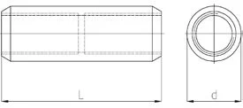 R/T Thread Seamless Steel Coupling for Hollow Bar Anchor