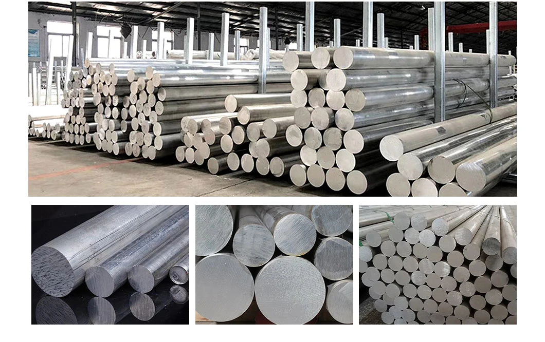 Customized Diameter and Length ASTM 1050 3003 4032 6061 6063 7075 Aluminum Round Bar