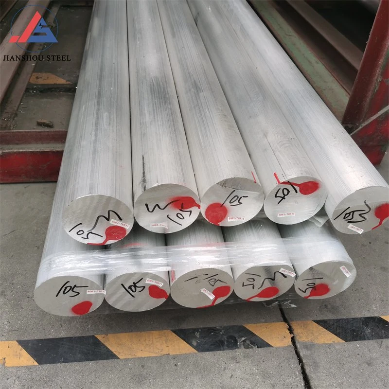 China Manufacturer Hot Sale 5mm 6mm 1050 1060 1100 1350 2024 2618 3003 Pure Aluminum Round Rod Bar
