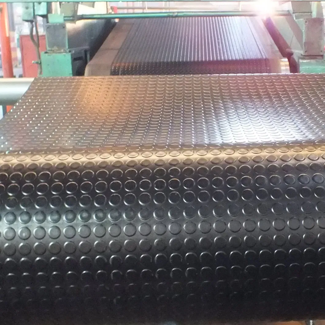 Factory Manufacture 3-6 mm Non -Slip Round Button Rubber Matting / Coin Rubber Sheet