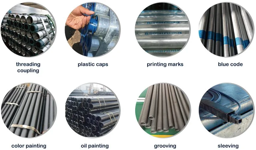 ERW Carton Steel Black Pipe Gi Pipe Hot Dipped Galvanized Steel Tube