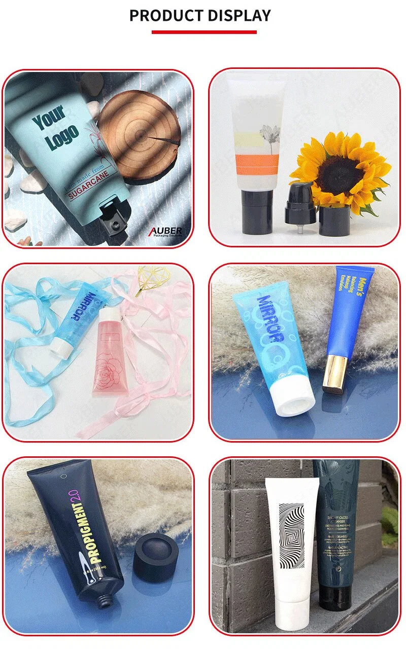 Black Plastic Squeeze Tubes for Sun Cream Face Wash Cosmetic Tube Packaging