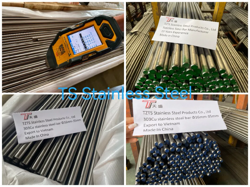 Manufacturer in Stock SUS 201 303 303cu 304L 304f 316 316f 310 310S 904L 2507 Stainless Rod Steel Round Bar