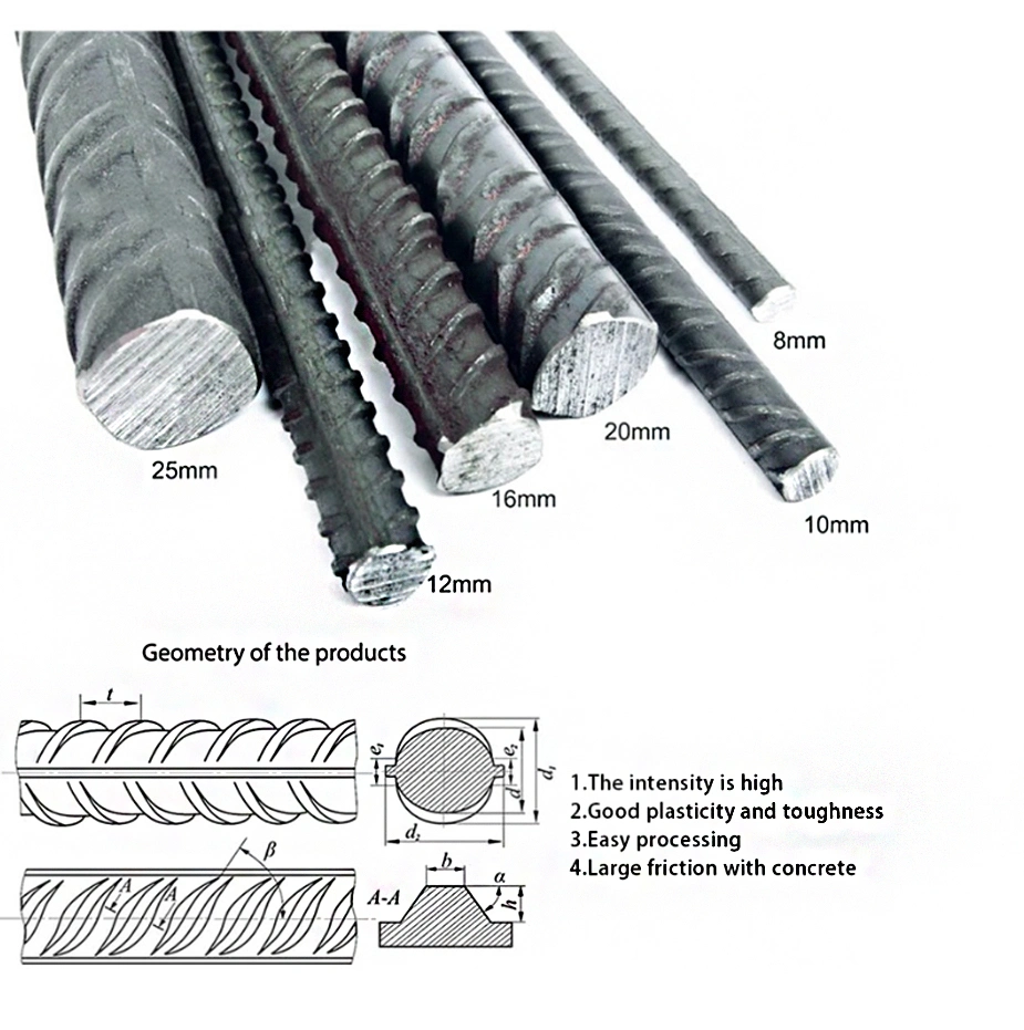 50mm BS4449 460b 500b 500c Carbon Round Reinforcing Iron Rod Bars