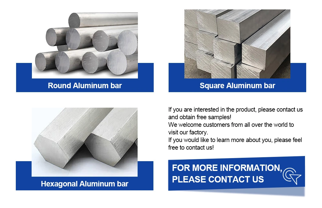 3003 5052 8001 8011 7075 Custom Size Aluminum Steel/Stainless Steel/Carbon Steel Round/Square/Rectangular Bar