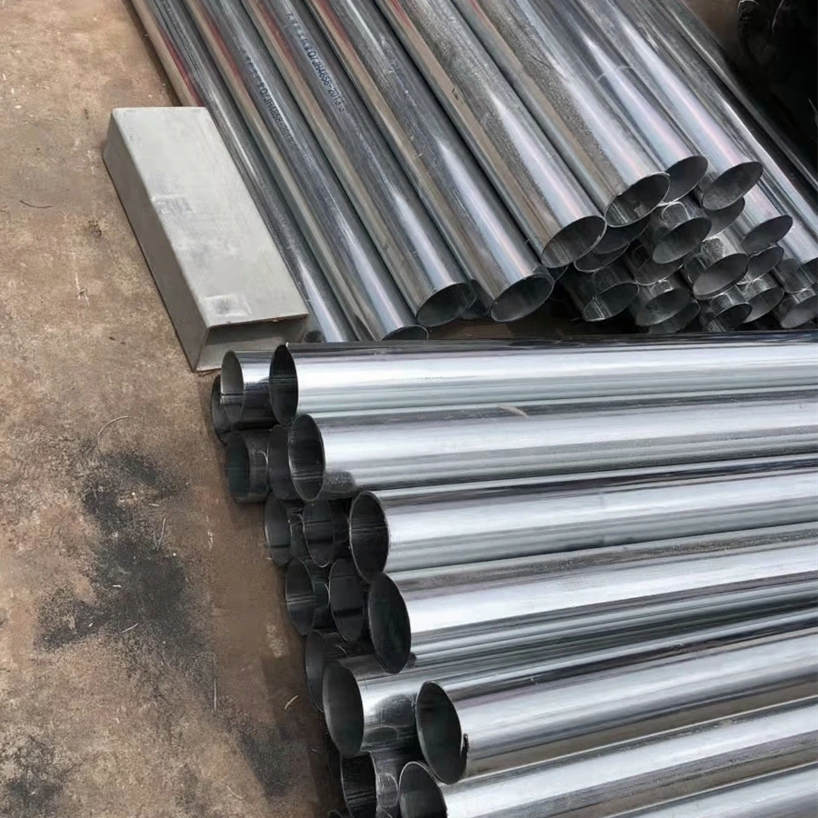 Hot Dipped 48.3mm Galvanized Steel Pipe 6m Round Tube