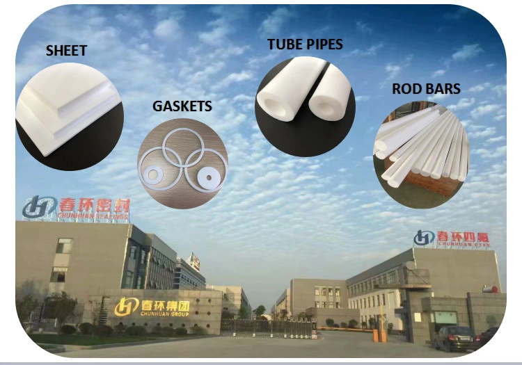Alkali Resistance Self Lubrication PTFE Plastic Extruded Round Tube for Mechanical Sealing