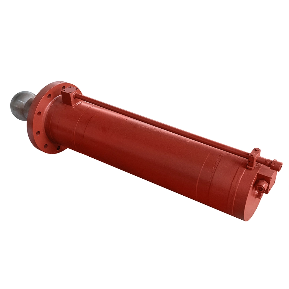 OEM Cylinder Head Alloy Steel Flange Hydraulic Cylinder for Construction Engineering
