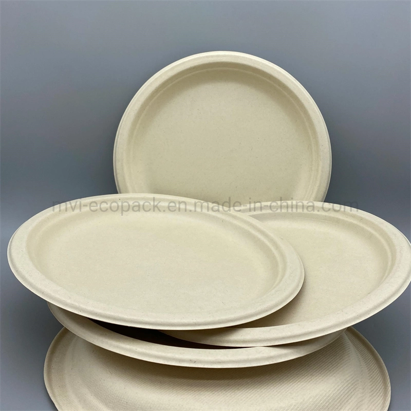 Eco-Friendly Wheat Straw Fiber Tableware 10inch Dinner Round Plate