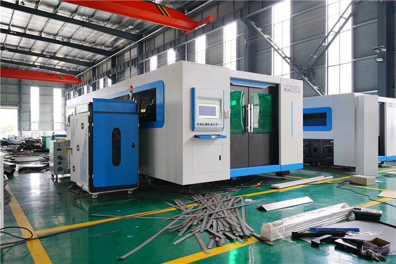 Plate Metal Round Square Metal Fiber Laser Metal Cutting Machine Exchange Table