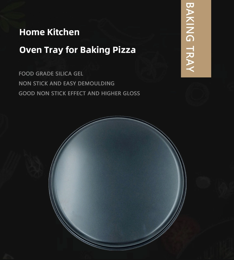 Home Kitchen Oven Round Baking Tray 12 Inch Carbon Steel Non Stick Pizza Tray Baking Pan Tart Pie Pastry Food Baking Tray