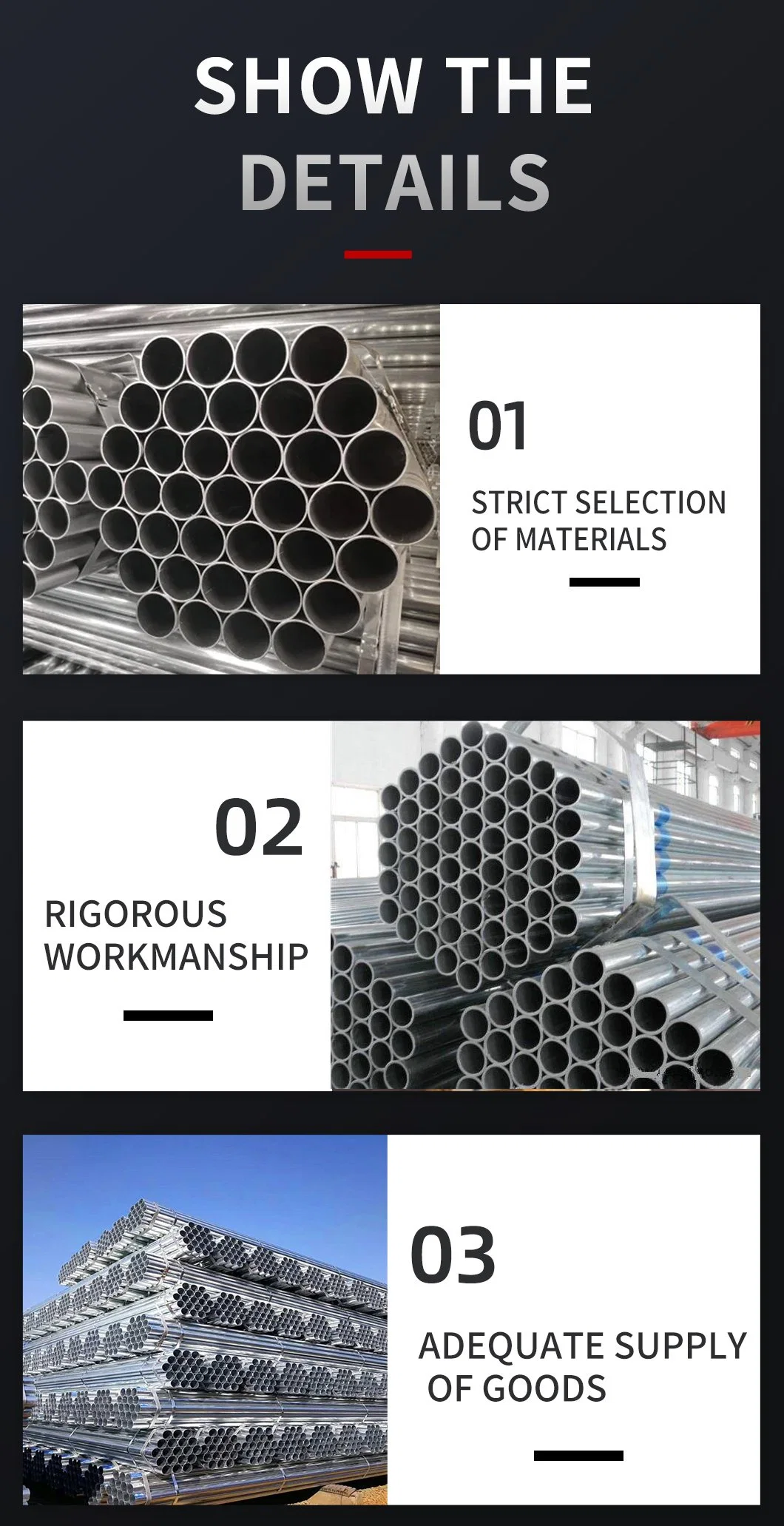 Manufacturers Price Q235/Q345/BS1387 2/4/6 Inch/0.5mm Galvanized/Gi/Round/Thread/Grooved/Painted/Pre Galvanized/Aluminum Scaffolding Steel Pipe for Construction