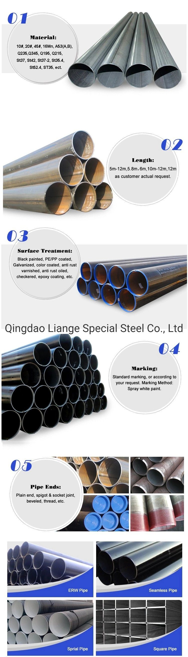 Hot Rolled Weld Ss Pipe Stainless Steel Round Tube in Stock