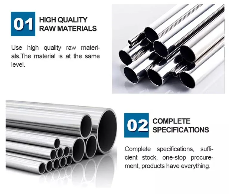 304 Round Seanmless Stainless Steel Pipe Ss Tube Price