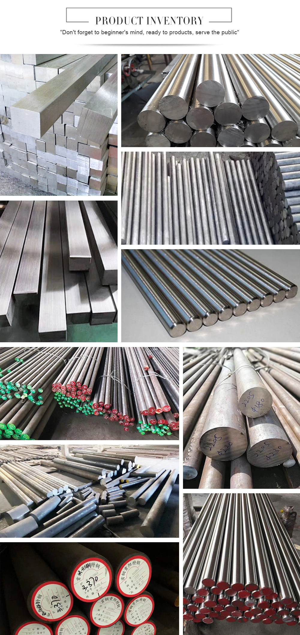 Stainless Steel Round Bar Cast Iron Steel Round Bar 304L/310S/316L/321/201/304/904L/2205/2507/Ss400