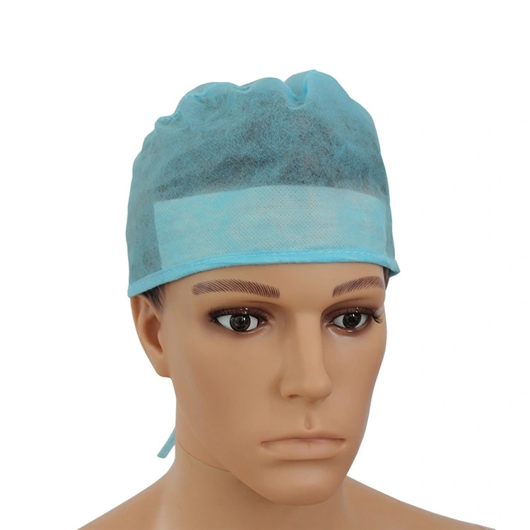 Box-Packed Disposable Surgical Head Cover Spunlace Surgeon Spunlace Round Cap