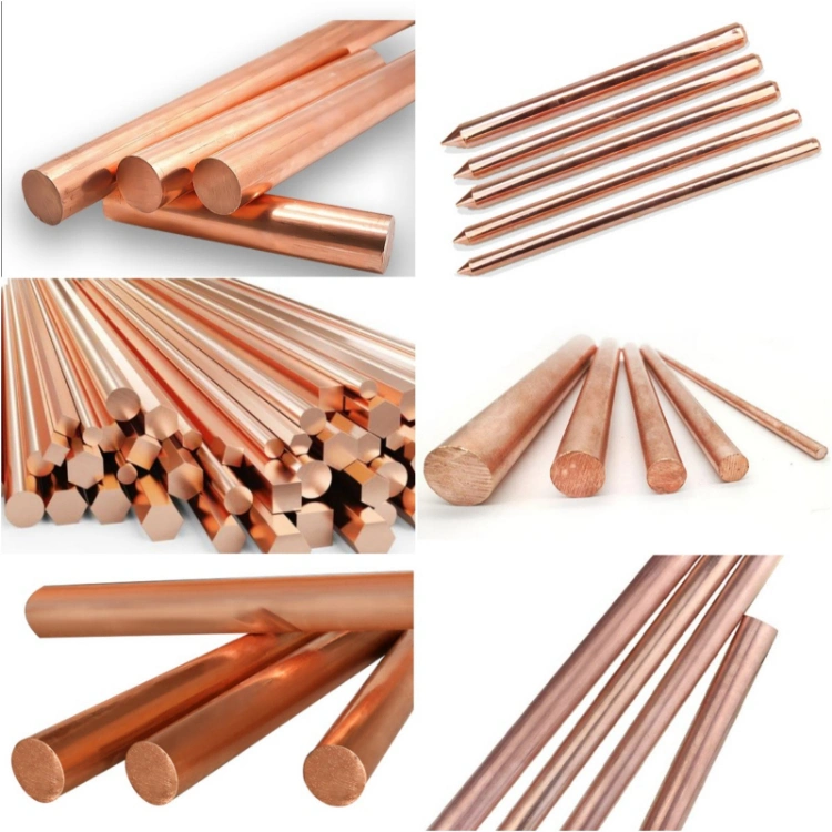 Factory Direct Supply Copper Earth Rod Copper Grounding Bar Price Per Kg