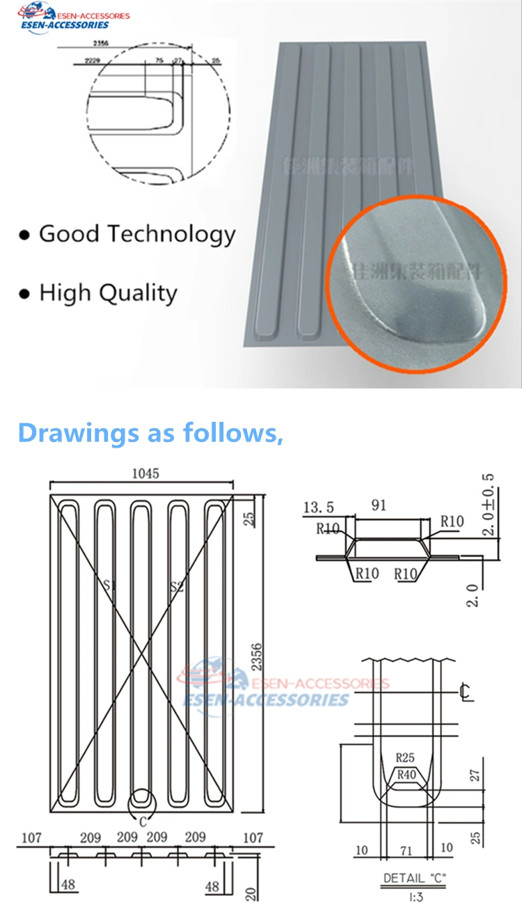 5 Corrugation Dry Shipping Container Roofing Container Roof Panel