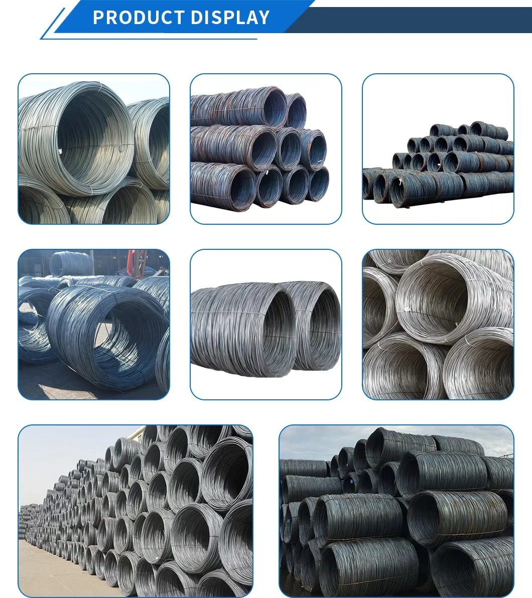 Hot Rolled Steel Wire Rod Hpb235 HRB335 HRB400 Wire Rod in Coils