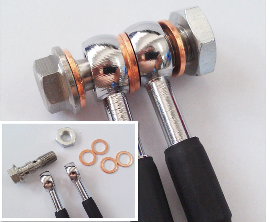 Bended 90 Degree An3 3an -3 3-an 1/8 Inner Diameter Hose 10mm Ball Banjo Eye Brake Hose End Fitting Steel Adapter
