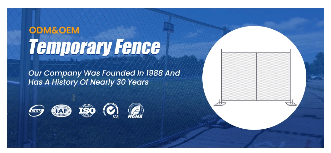 Zhongtai Cheap Removable Fencing 5/8 Inch Od X 16 Gauge Thickness Crowd Control Fence Gate China Manufacturing Temporary Easy Fence Panel