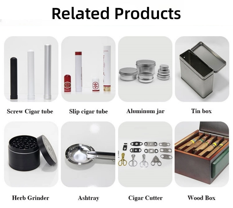 Customized Empty Durable Round Waterproof Metal Tube Aluminum Cigar Tube Packaging