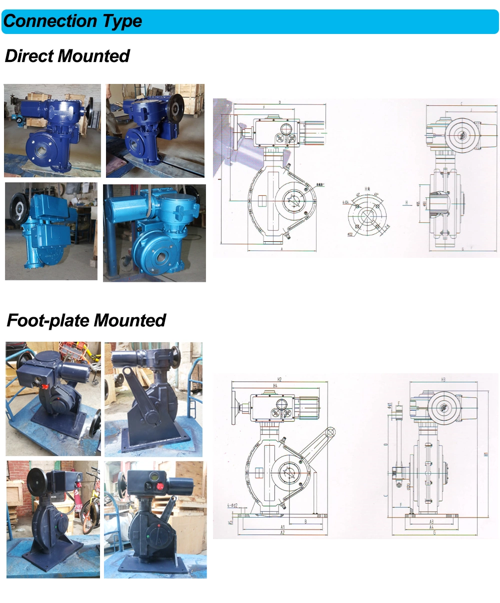 Quarter Turn Actuator Type B+RS1000f 105hgf 10000nm 1 Kw B+RS1400f