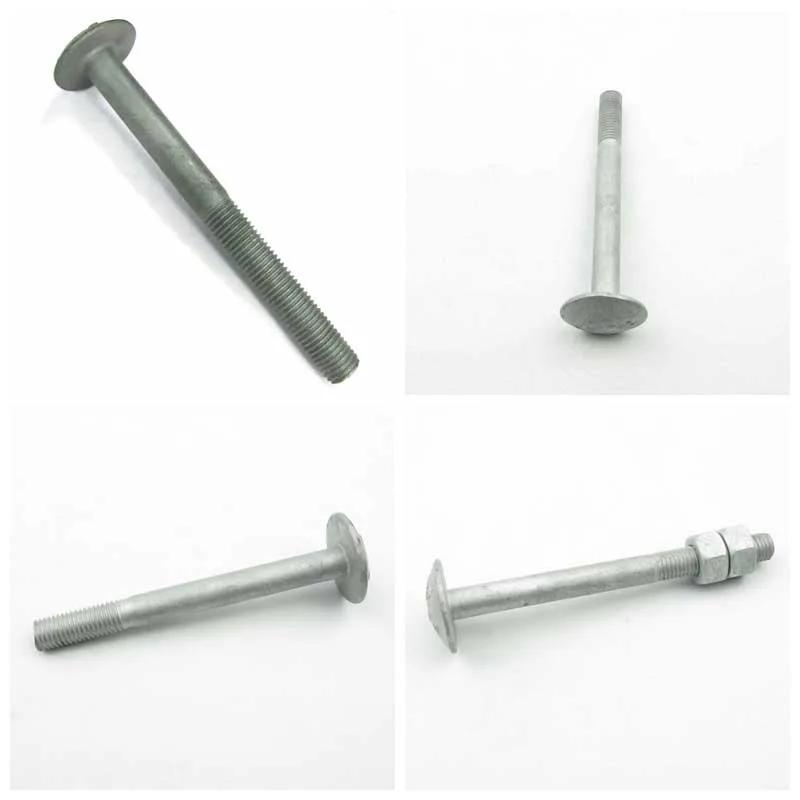 Metal Course Thread Half Tooth Round Head Step Bolt and Nut