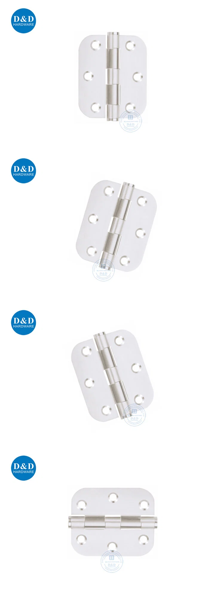 3 Inch Stainless Steel Round Corner Hinges for Light Internal Door