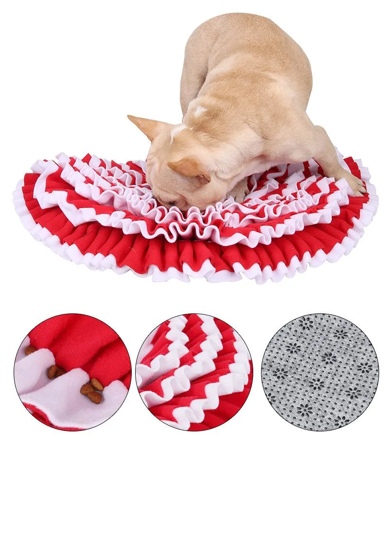 New Polar Fleece Semicircular Pet Sniffing Slow Food Training Pad Pet Dog Toy