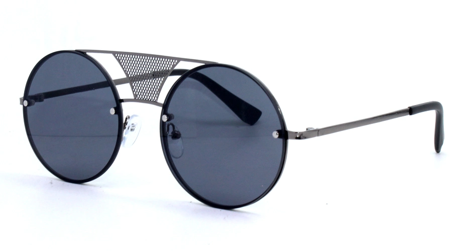 Fashionable Round Metal Sunglasses with High-Quality Lenses