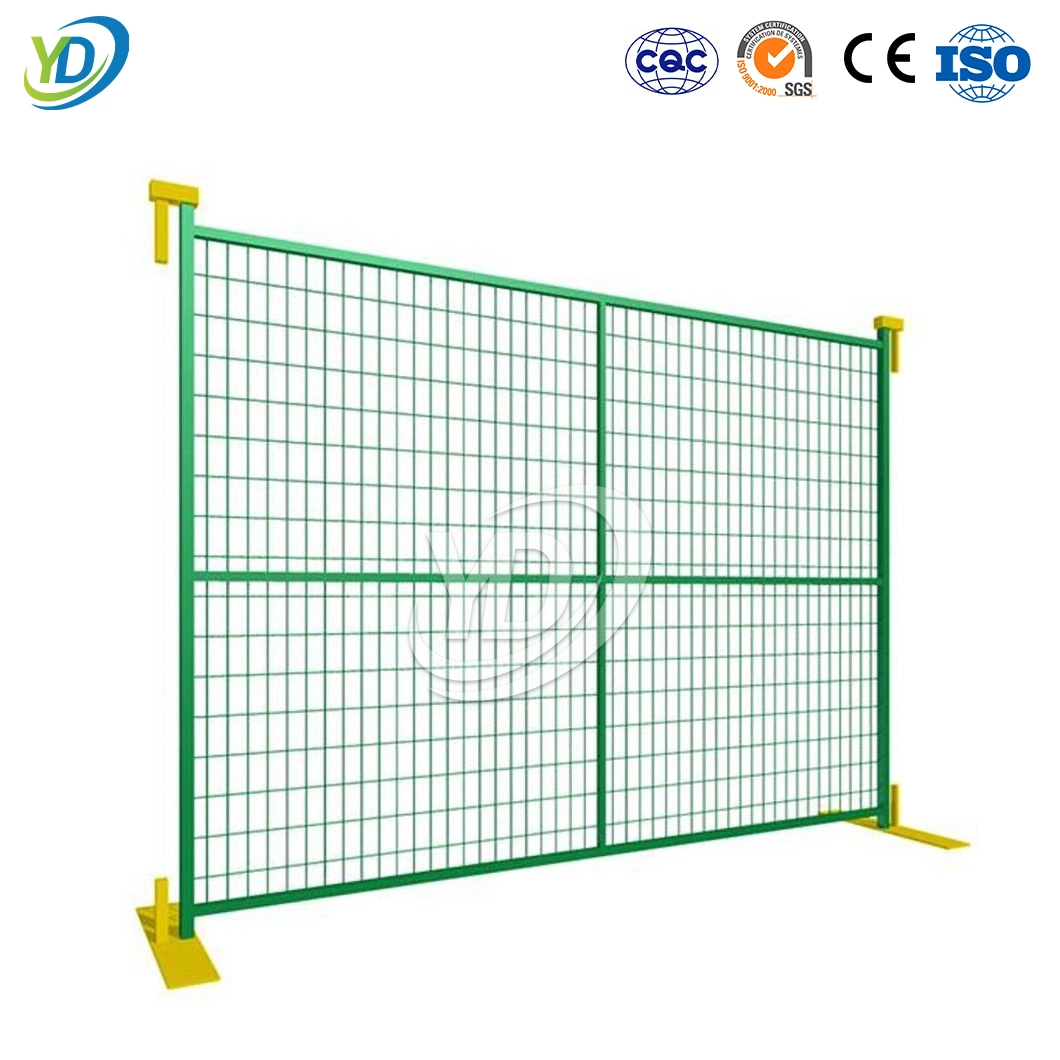 Yeeda Steel Plate Fence Feet Canada Aluminum Temporary Fence China Temporary 6 Foot Fence Wholesalers Green Temp Fence