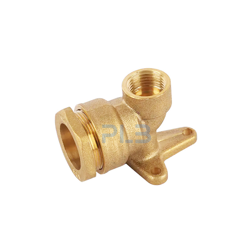 Brass Wallplate Elbow for HDPE Pipe
