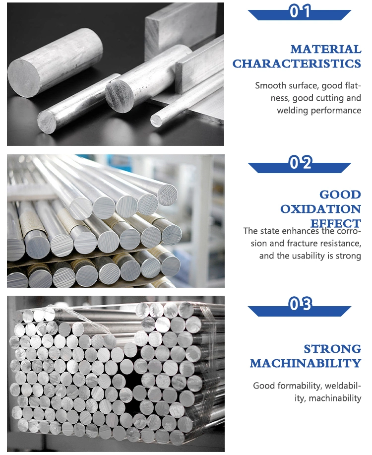 Strength Manufacturers 8mm 18mm Outer Diameter 99.5% Aluminum Content 7075 6061 T6 1050 1060 1100 Aluminum Round Bar