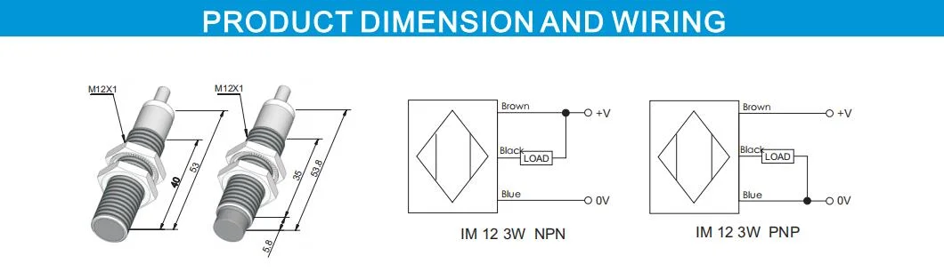 Transistor Output Circular Capacitive Proximity Inductive Metal Head Sensor