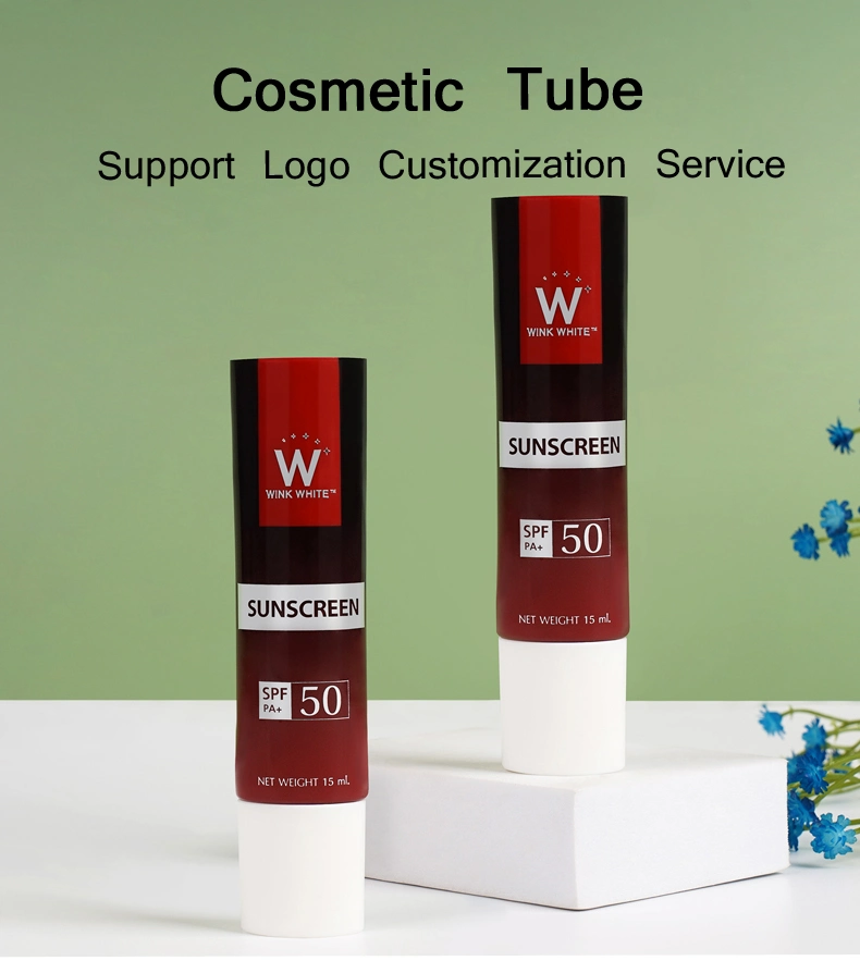 15ml Silkscreen Printing Cosmetic Sunscreen Sun Block Cream Tube