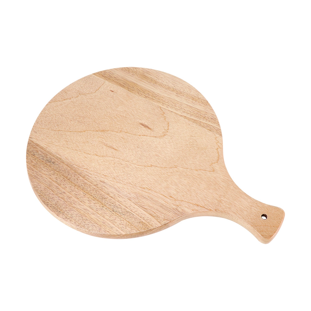 Pizza Cutter Knife with Round Shape Wooden Pizza Cutting Serving Board Plate Peel Tray