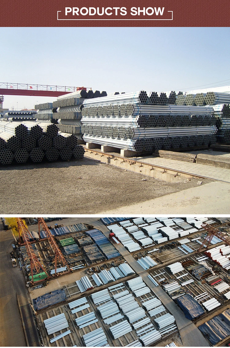 Hot Dipped Galvanized Iron Round Pipe/Galvanized ERW Steel Tubes/Tubular Carbon Steel Pipe
