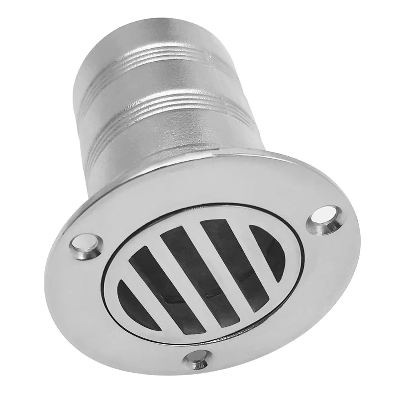 Customized 2 Inch Stainless Steel 316 Boat Bathroom Pool Deck Round Cockpit Drain Scupper Plate Cover Fitting