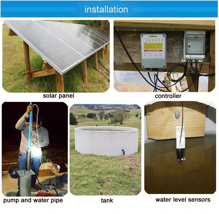 Jintai 4 Inches High Flow Borehole Pump Solar Panel System